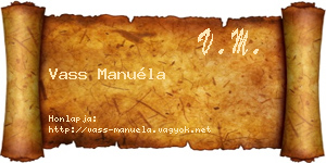 Vass Manuéla névjegykártya