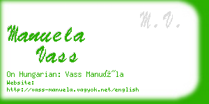 manuela vass business card